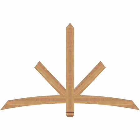 Ekena Millwork Alberta Smooth Timber Gable Bracket, Western Red Cedar, 60"W x 38"H x 1 1/2"D x 3 1/2"F, 15/12 Pitch GBW060X38X0204ALB00SWR
